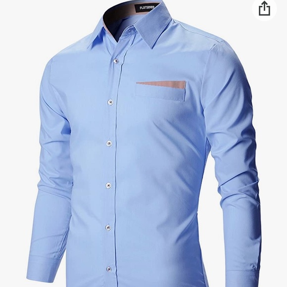 FLATSEVEN Mens Designer Slim Fit Dress Shirt - Picture 2 of 7